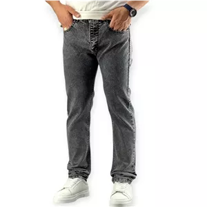 شلوار جین راسته رگولار سایز بزرگ فول کش زغالی برفکی زارا وارداتی ترک 🇹🇷