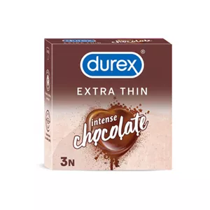 کاندوم دورکس مدل شکلاتی Intense Chocolate Extra Thin | بسته ۳ عددی  نسخه کوچک برای تجربه شیرین و رایحه شکلات