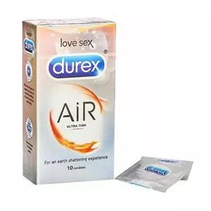 کاندوم دورکس Durex Ultra Thin Air ۱۰ عددی | بسیار نازک با طراحی ایر برای حس طبیعی و روانی بالا