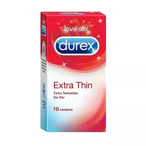 کاندوم دورکس مدل اکسترا تین Durex Extra Thin | بسته 10 عددی  بسیار نازک و روان برای تجربه طبیعی و حس بهتر