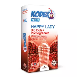 کاندوم تنگ کننده کدکس مدل هپی لیدی Happy Lady Kodex | بسته 10 عددی  تجربه تنگ‌کنندگی مطلوب برای افزایش رضایت و لذت جنسی