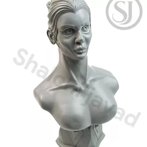 تندیس مانکن رخ کامل خاکستری