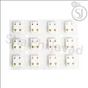 گوشواره استریل سوراخ کردن گوش و بینی – بسته ۱۲ جفتی