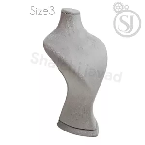 مانکن جواهرات مخمل (طرح قلبی) خاکستری 103