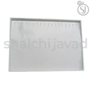 سینی جا‌دستبندی کرم  مخملی لوکس ۲۵×۳۵ سانتی‌متر با پیم آویز کرم