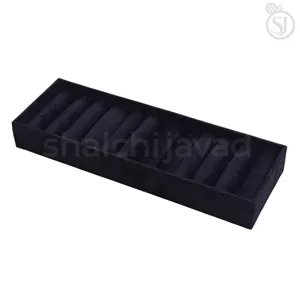 سینی بنگل 30×10 مخمل مشکی با فوم لول