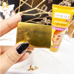 ماسک طلای تیوپی همراه با عصاره خاویار برند وکالی WOKALI کد WKL 403