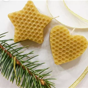 شمع موم قلب و ستاره با رنگ بندی متنوع در بسته دوتایی