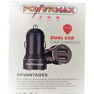 شارژر فندکی دو پورت فست شارژ  POWER MAX PM-005
