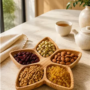 اردو خوری و رولت خوری  اردوخوری چوبی ۵ خانه طرح ستاره (مدل گل) 