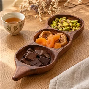 اردو خوری و رولت خوری  اردوخوری دست‌ساز سه‌خانه مدل برگ 