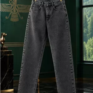 شلوار جین مام فیت برند ZARA  - آبی روشن,32