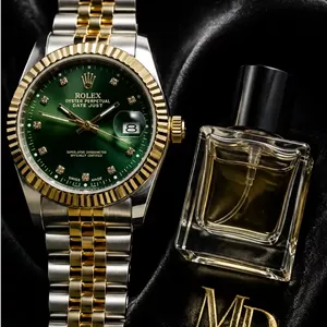 ساعت ROLEX  مردانه و رنانه و ست در رنگ بندی و گارانتی بلند مدت - ست زنانه و مردانه,سفید بند طلایی