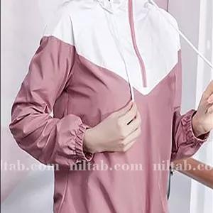 بادگیر ورزشی کلاهدار نیم زیپ