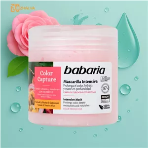 ماسک موی رنگ شده باباریا babaria محافظت از رنگ مو و آبرسان مخصوص موی رنگ شده و هایلایت شده 400 میل (اصلی)