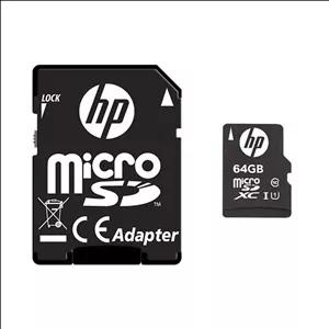 کارت حافظه microSD اچ پی مدل mi210 کلاس 10 استاندارد UHS-I سرعت 100MBps ظرفیت 64 گیگابایت به همراه آدابتور
