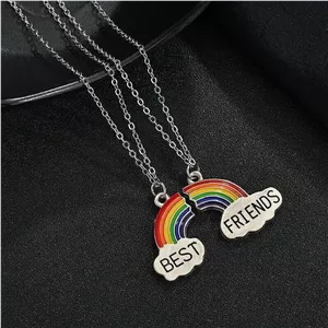 گردنبند ست دوستی رنگین کمان best friends