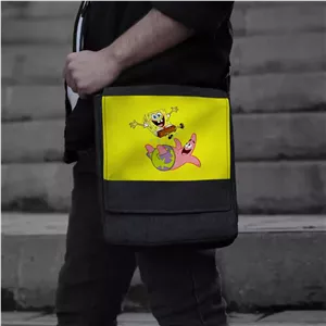 کیف دوشی چی چاپ طرح انیمیشن باب اسفنجی و پاتریک Bob sponge