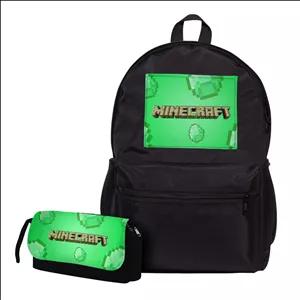کوله پشتی مدل بازی Minecraft ماینکرافت به همراه جامدادی