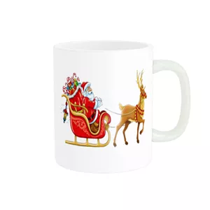 ماگ پادآفرین طرح کریسمس سورتمه بابانوئل کد 0372