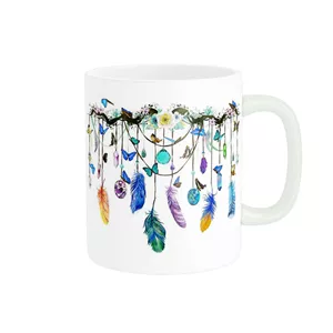 ماگ پاد آفرین مدل دریم کچر رنگی رنگی زیبا کد 990