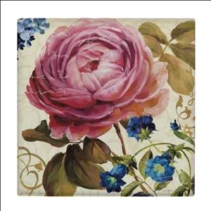 زیر لیوانی  طرح نقاشی کلاسیک گل رز کد 6096704_5212