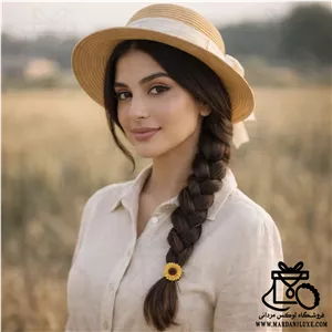 کش مو طرح گل آفتاب گردان ( سه عدد در هر بسته )