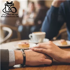 دستبند چرمی مردانه طرح ورساچه