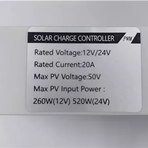 کنترلر شارژ خورشیدی Restarsolar PWM 20A (12V/24V)