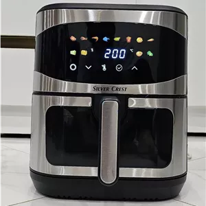 سرخ کن بدون روغن سیلورکرست مدل XL-6094-g وات ۲۴۰۰ دو المنت ظرفیت 15 لیتر بسکت جلو شیشه