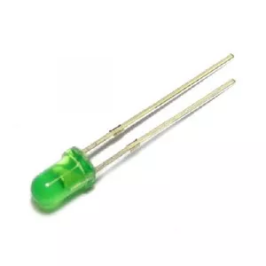 ال ای دی 5mm سبز مات پایه بلند