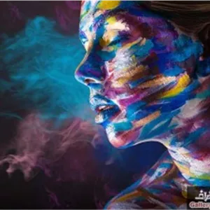 تصویر باکیفیت نقاشی آبرنگ چهره دختر