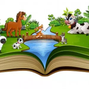 وکتور کتاب داستان حیوانات