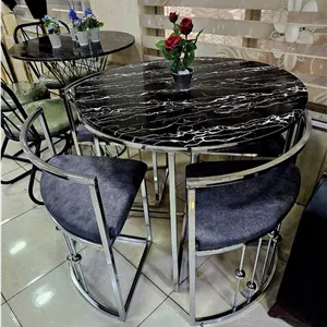 میز غذاخوری استیل ۴نفره کمجا کیفیت درجه یک