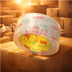 چسب نواری پهن کریستال 5 سانتی تایگر 90 یارد 40 میکرون