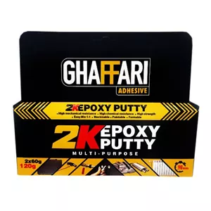 چسب خمیری دوقلو غفاری کد 2k وزن 120 گرم