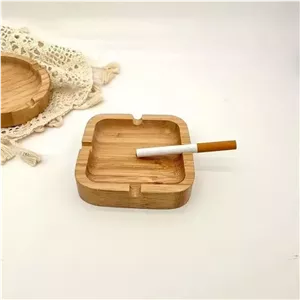 زیرسیگاری چوبی مربع مدل بامبو