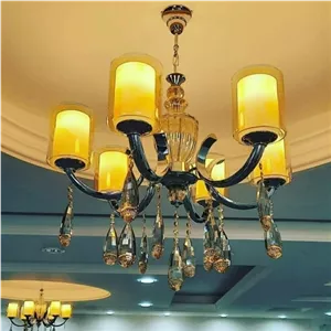 لوستر مدل ماهی 6 شاخه رنگ سیلور خانمان مدل 348646