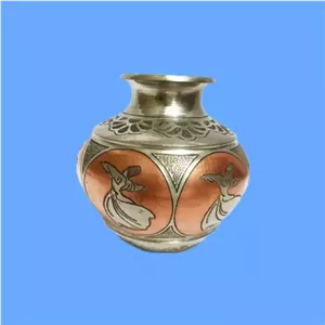 گلدان خمره ای قلمزنی خانمان مدل 341552