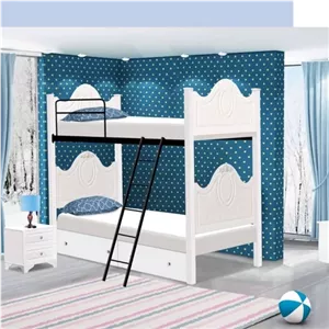 تخت خواب دو طبقه MDF مدل آرامش با کشو بدون تشک خانمان مدل 326754