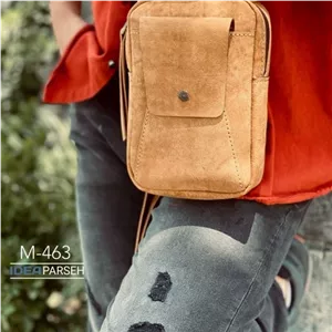 کیف همایلی مردانه چرم طبیعی کد 463 خانمان مدل 363522