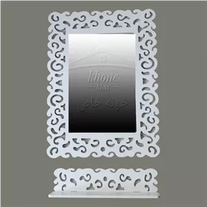 آینه کنسول خونه خاص مدل ماهور رنگ سفید خانمان مدل 310838