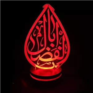 بالبینگ آباژور تندیس نوری چراغ خواب سه بعدی طرح محرم حضرت ابولفضل عباس مذهبی خانمان مدل 324901