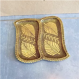 شیرینی خوری برگی برنجی هندی خانمان مدل 339284 