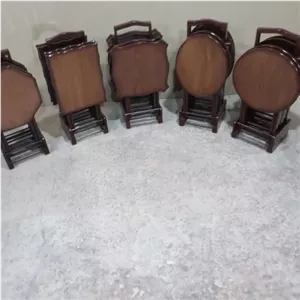 میز عسلی تاشو کمجا 4 عددی به همراه استند نگه دارنده مستقیم از تولیدی و ارسال به صورت خانمان مدل 310750