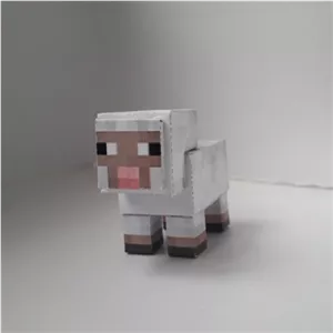فیگور مقوایی آماده حیوانات ماین کرافت. فیگور گوسفند ماین کرافت. Minecraft animal figure. Sheep figure. خانمان مدل 367473
