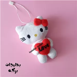 عروسک پولیشی کیتی . آویز هلو کیتی . مناسب برای هدیه و گیفت دانش آموزان . گیفت حروف کلاس اولی ها خانمان مدل 371454