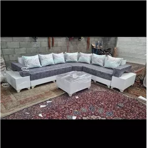 مبل هفت نفره راحتی مدل ال کد16 خانمان مدل 324385