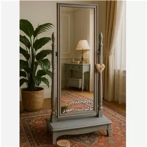 آینه قدی کلاسیک طوسی زیبا خانمان مدل 338700