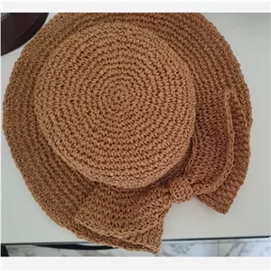 کلاه رافیا حصیری پاپیونی خانمان مدل 346692